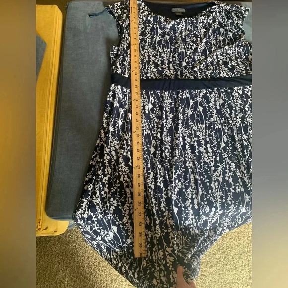 Woman’s Jessica Howard Vintage Navy &White Floral MIDI Stretch Jersey Plus Dress - Picture 12 of 12